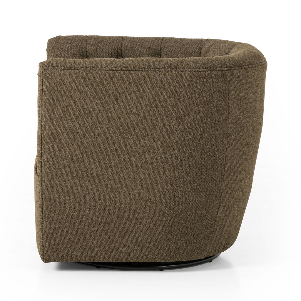 Metropolis Swivel Chair, Fiqa Boucle Olive - Sage InteriorsFHAccent Chair