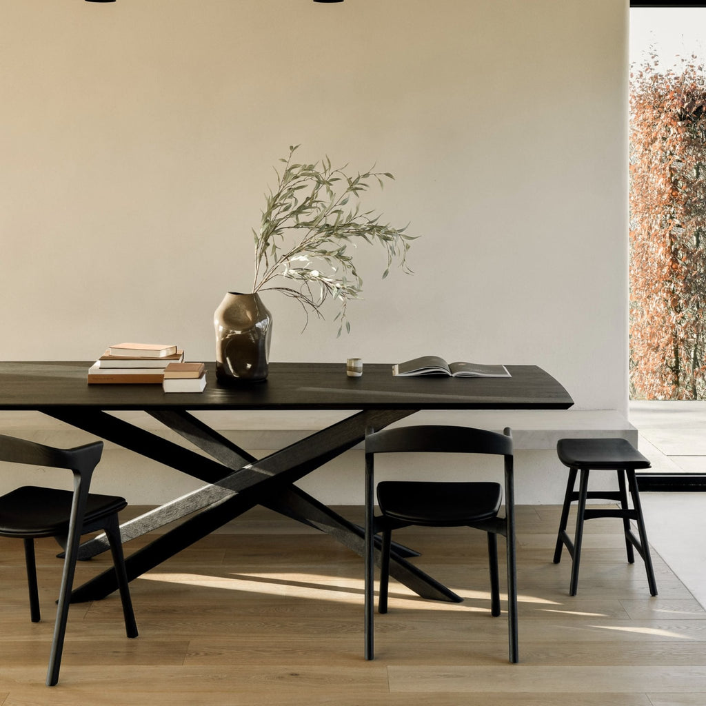 Mikado Dining Table, Oak Black - Sage InteriorsEthnicraftDining Table