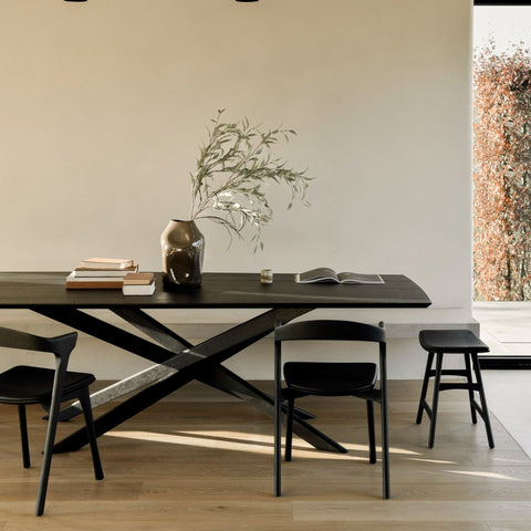 Mikado Dining Table, Oak Black - Sage InteriorsEthnicraftDining Table