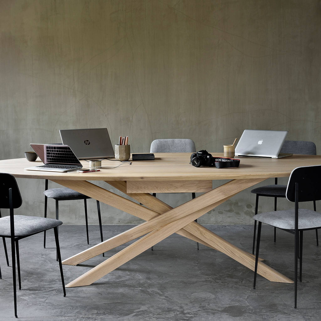 Mikado Meeting Table, Oak - Sage InteriorsEthnicraft