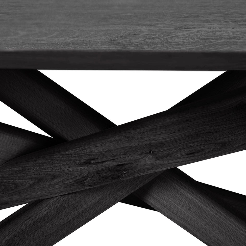 Mikado Oval Dining Table, Oak Black - Sage InteriorsEthnicraftDining Table