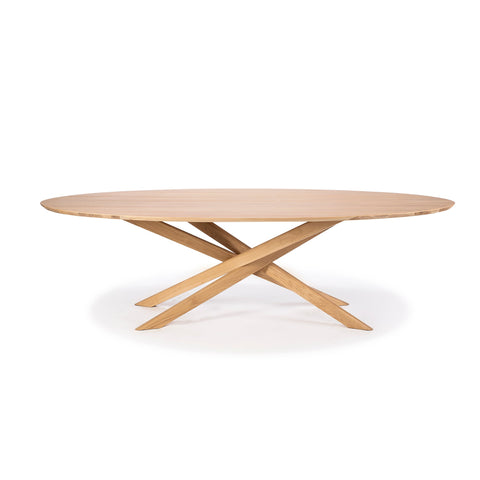 Mikado Oval Dining Table, Oak - Sage InteriorsEthnicraftDining Table