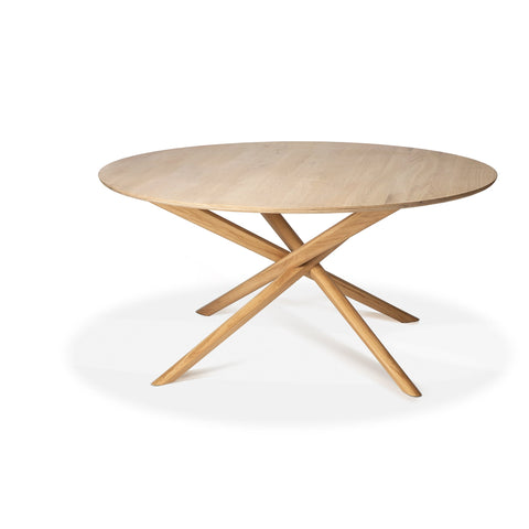 Mikado Round Dining Table, Oak - Sage InteriorsethnicraftDining Table