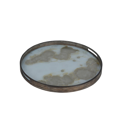 Mist Gold Organic glass tray - 19 x 19 x 2 - Sage InteriorsNotre Monde