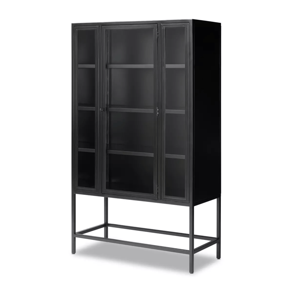 Modern Antique Black Iron Cabinet - Sage InteriorsFour Hands