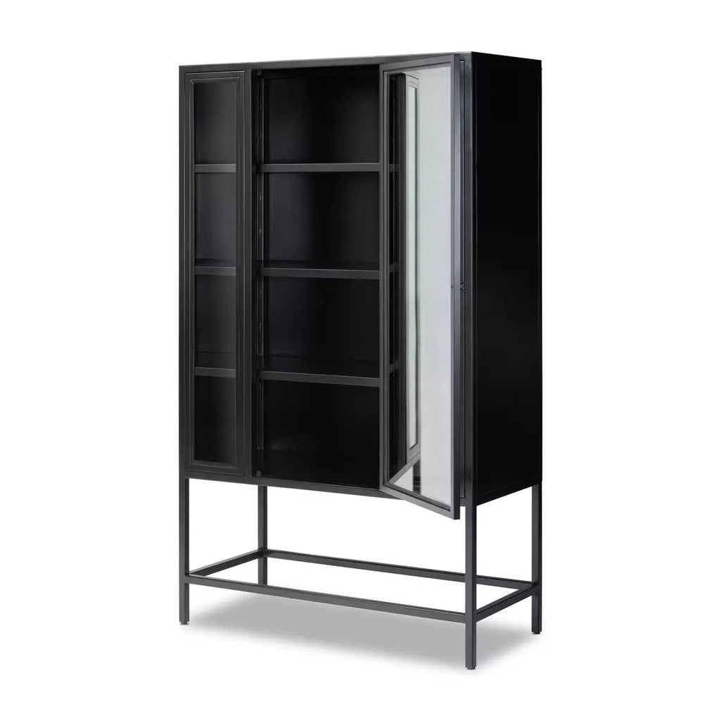 Modern Antique Black Iron Cabinet - Sage InteriorsFour Hands