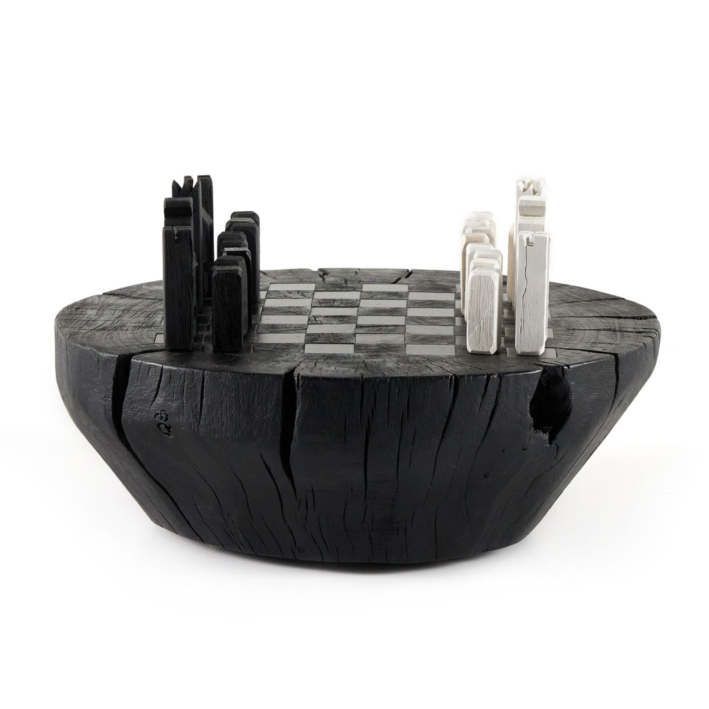 Modern Chess Set, Carbonized Black - Sage InteriorsFHDecor