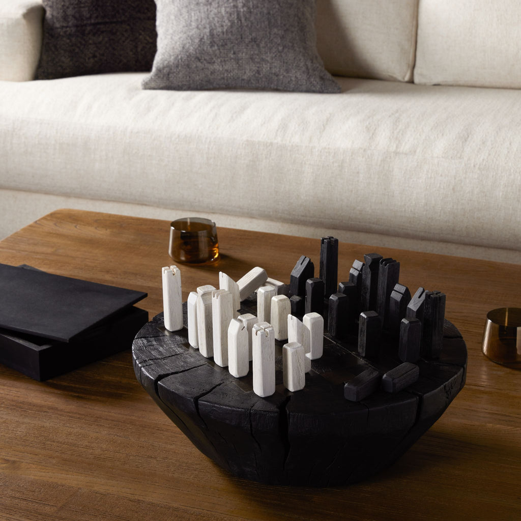 Modern Chess Set, Carbonized Black - Sage InteriorsFHDecor