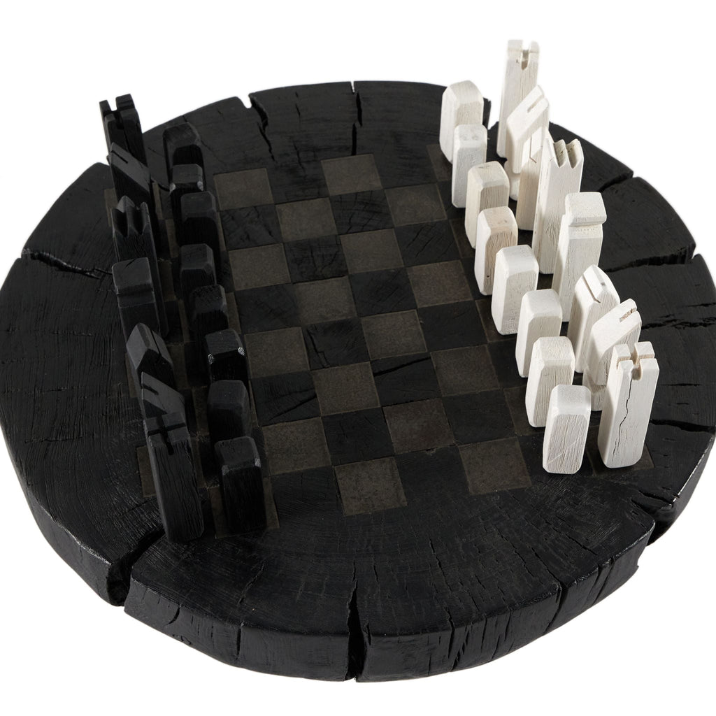 Modern Chess Set, Carbonized Black - Sage InteriorsFHDecor