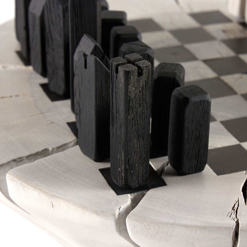 Modern Chess Set, Ivory - Sage InteriorsFHDecor