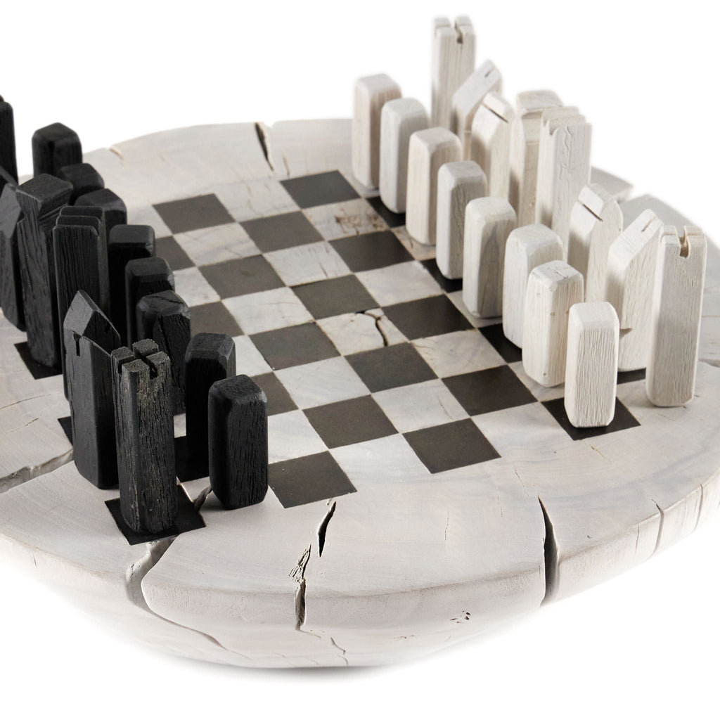 Modern Chess Set, Ivory - Sage InteriorsFHDecor