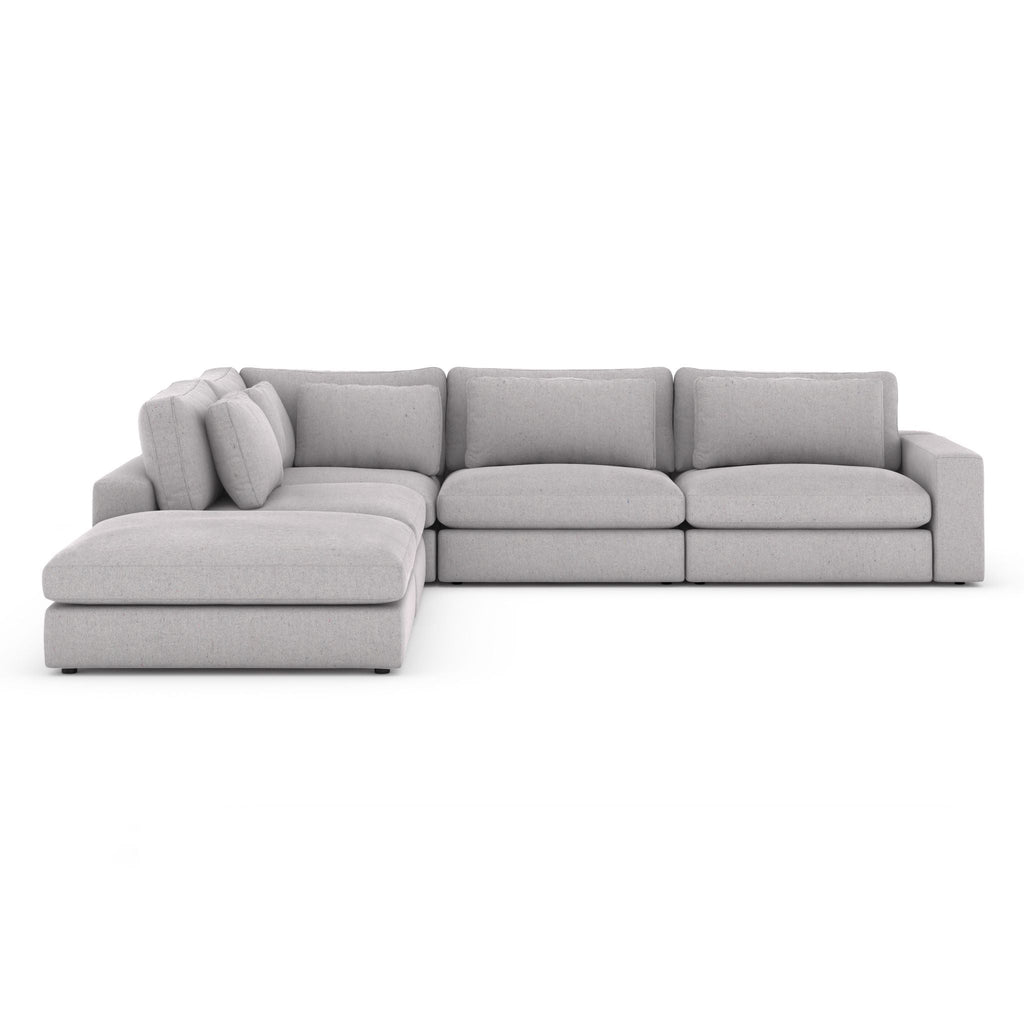 Monroe 4 PC Sectional with Ottoman - Sage InteriorsFH