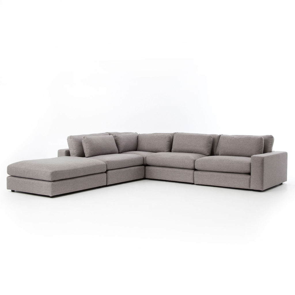 Monroe 4 PC Sectional with Ottoman - Sage InteriorsFH