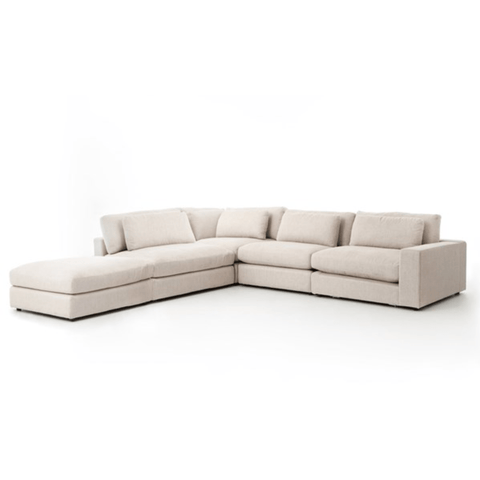 Monroe 4 PC Sectional with Ottoman - Sage InteriorsFH