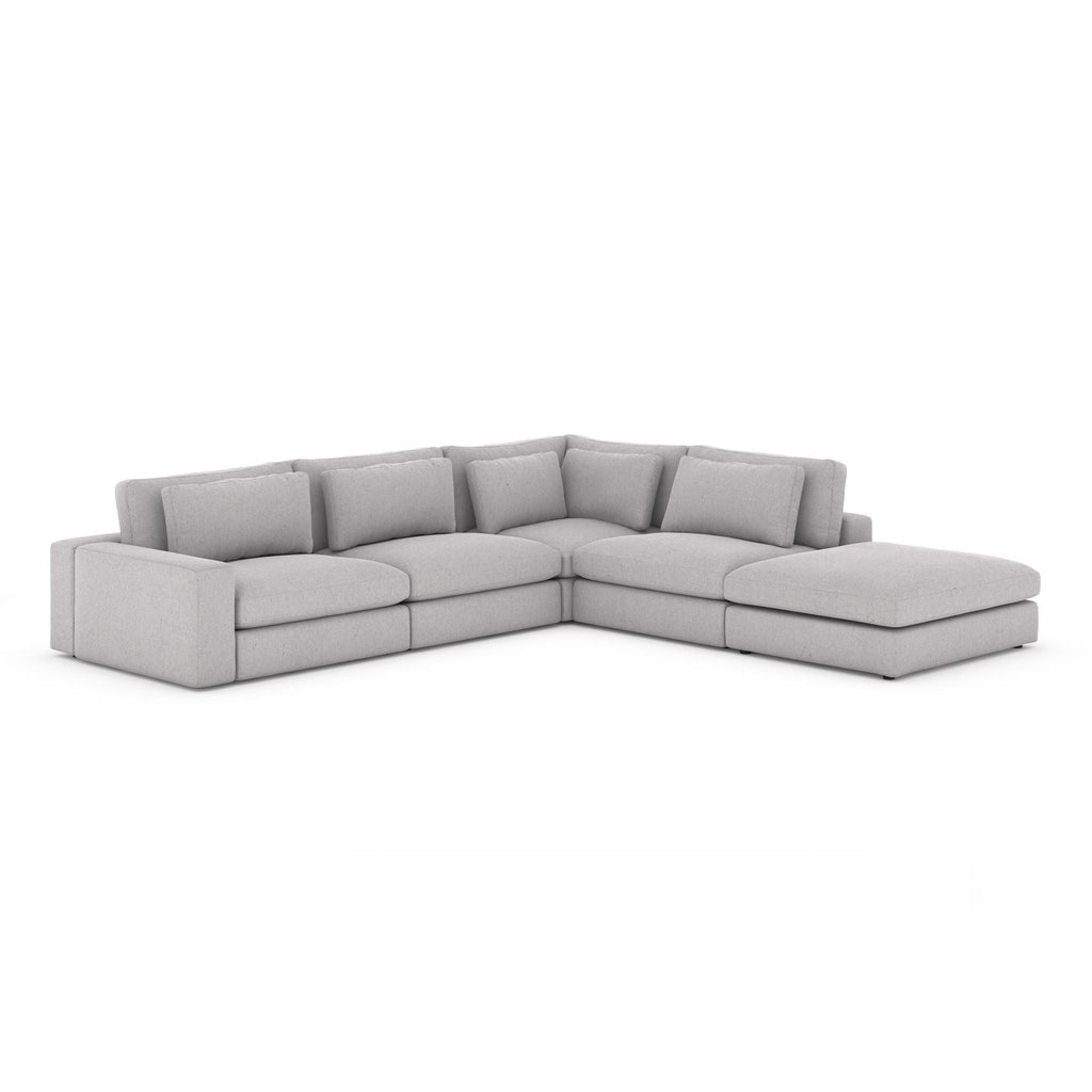 Monroe 4 PC Sectional with Ottoman - Sage InteriorsFH