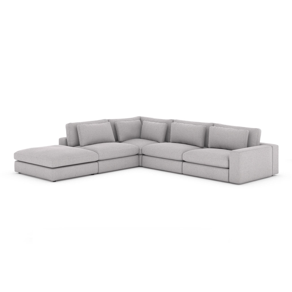 Monroe 4 PC Sectional with Ottoman - Sage InteriorsFH