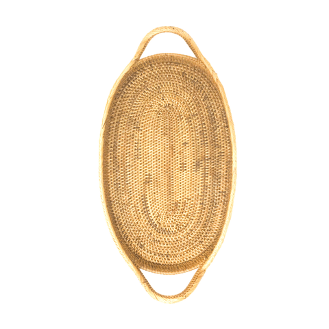 Montauk Rattan Tray - Sage Interiorspoppy + sage