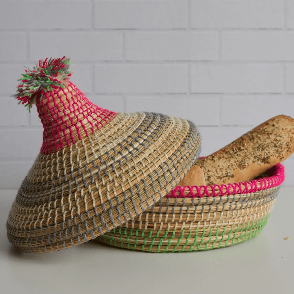 Moroccan Bread Basket with Domed Lid - Sage Interiorsverve cultureDecor