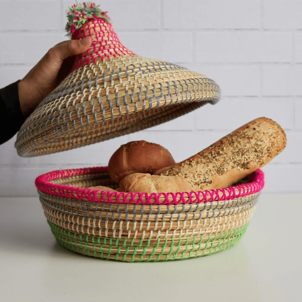 Moroccan Bread Basket with Domed Lid - Sage Interiorsverve cultureDecor