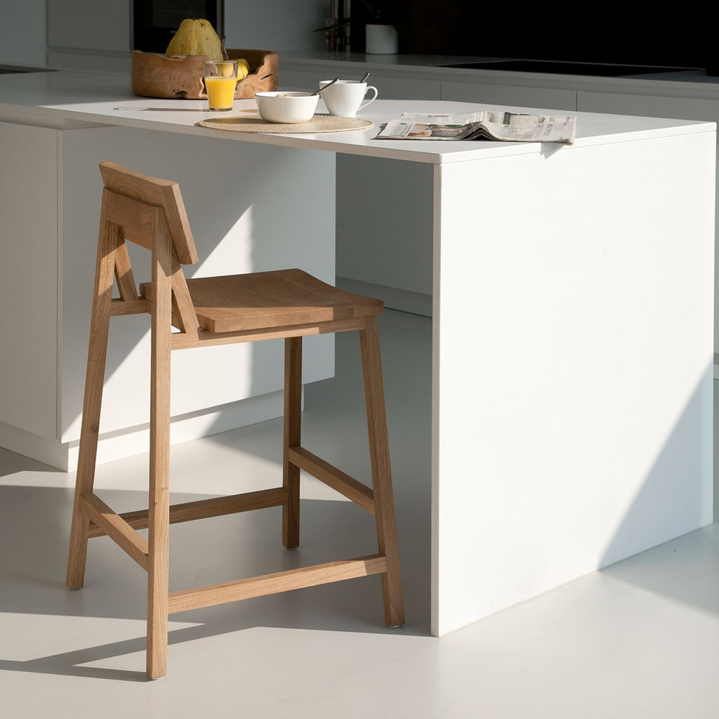 N Bar + Counter Stool, Oak - Sage Interiorsethnicraft