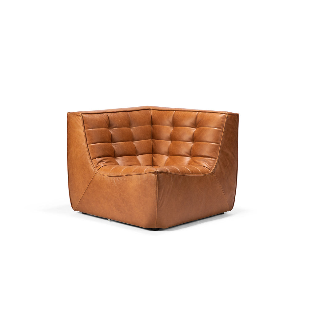 N701 sofa - corner - old saddle 36 x 36 x 30 - Sage Interiorsethnicraft