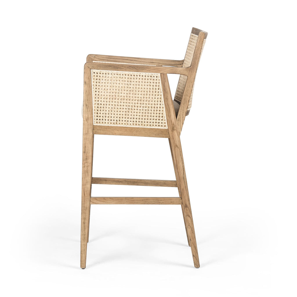 Natural Cane Bar Stool - Sage InteriorsFH