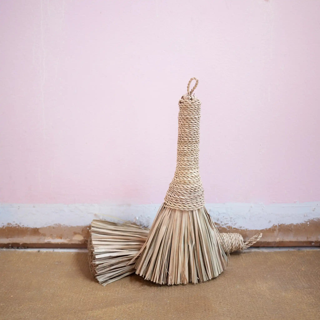 Not So Tiny Straw Broom - Sage InteriorsSocco Designsglassware