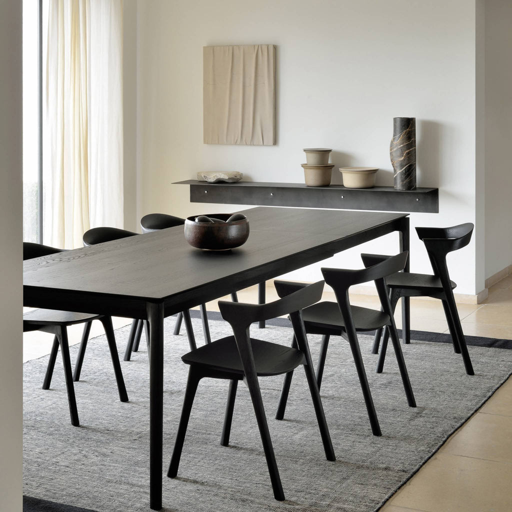 Oak Bok Black Extendable Dining Table - Sage InteriorsEthnicraftDining Table