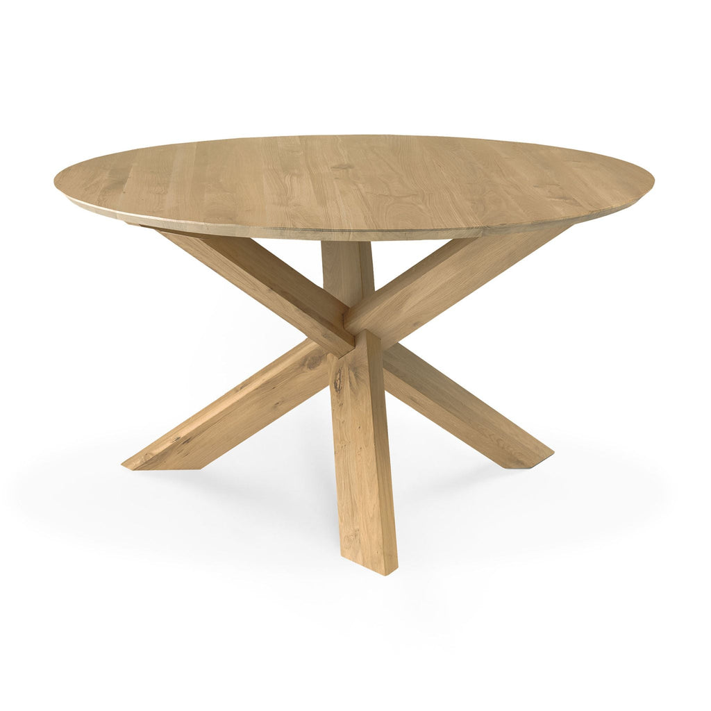 Oak Circle Dining Table - Sage InteriorsEthnicraftDining Table