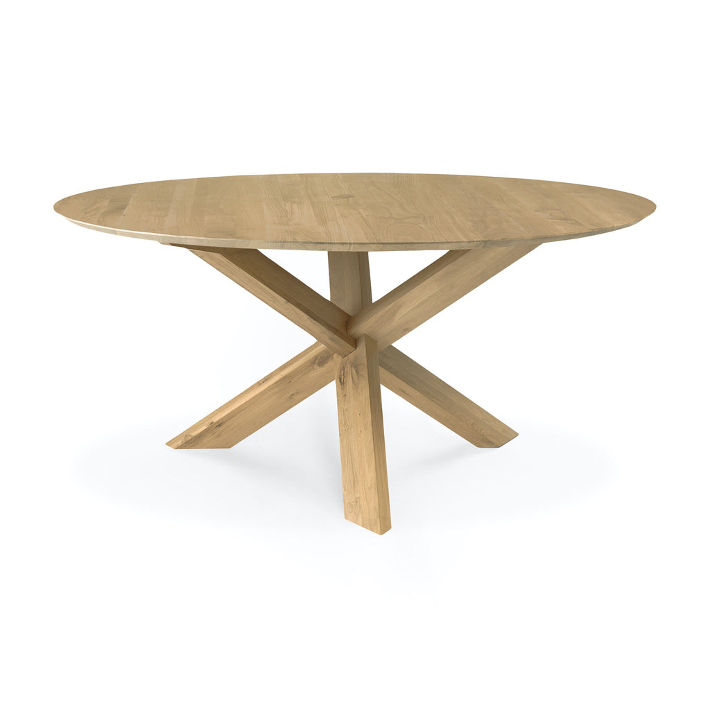 Oak Circle Dining Table - Sage InteriorsEthnicraftDining Table