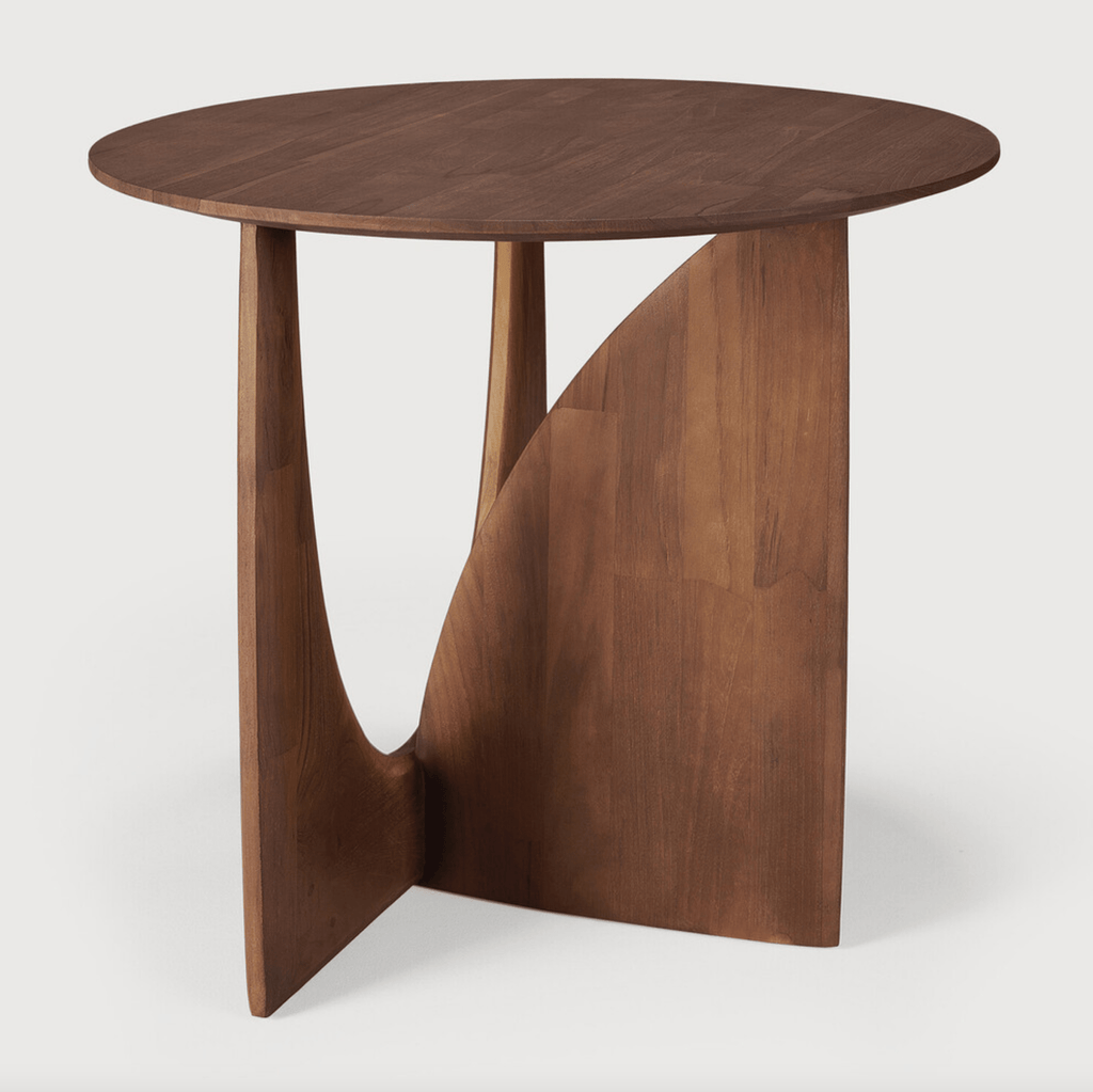 Oak Geometric side table 20 x 20 x 20 - Sage Interiorsethnicraft