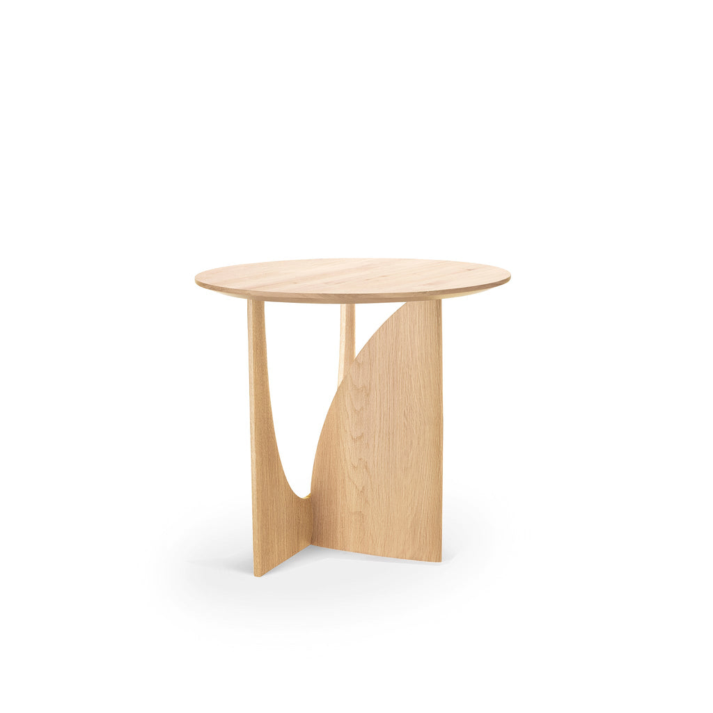 Oak Geometric side table 20 x 20 x 20 - Sage Interiorsethnicraft