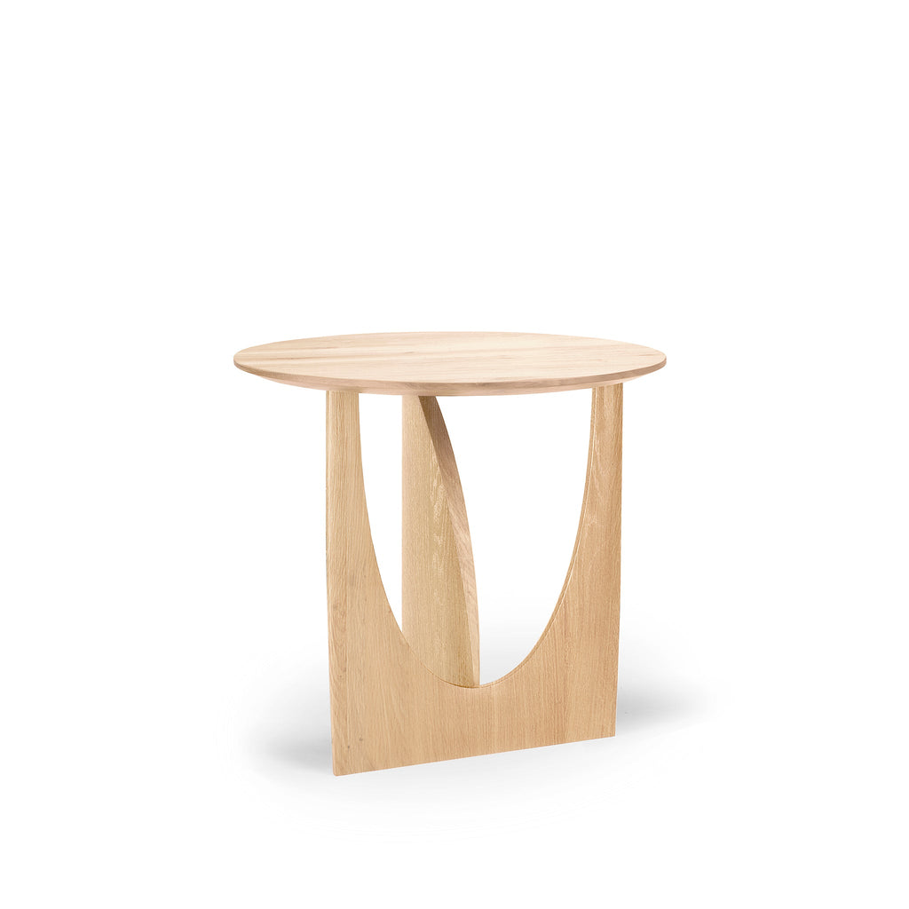 Oak Geometric side table 20 x 20 x 20 - Sage Interiorsethnicraft