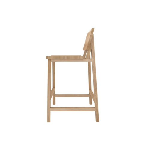 Oak N3 Counter Stool 19 x 20 x 36 - Sage Interiorsethnicraft