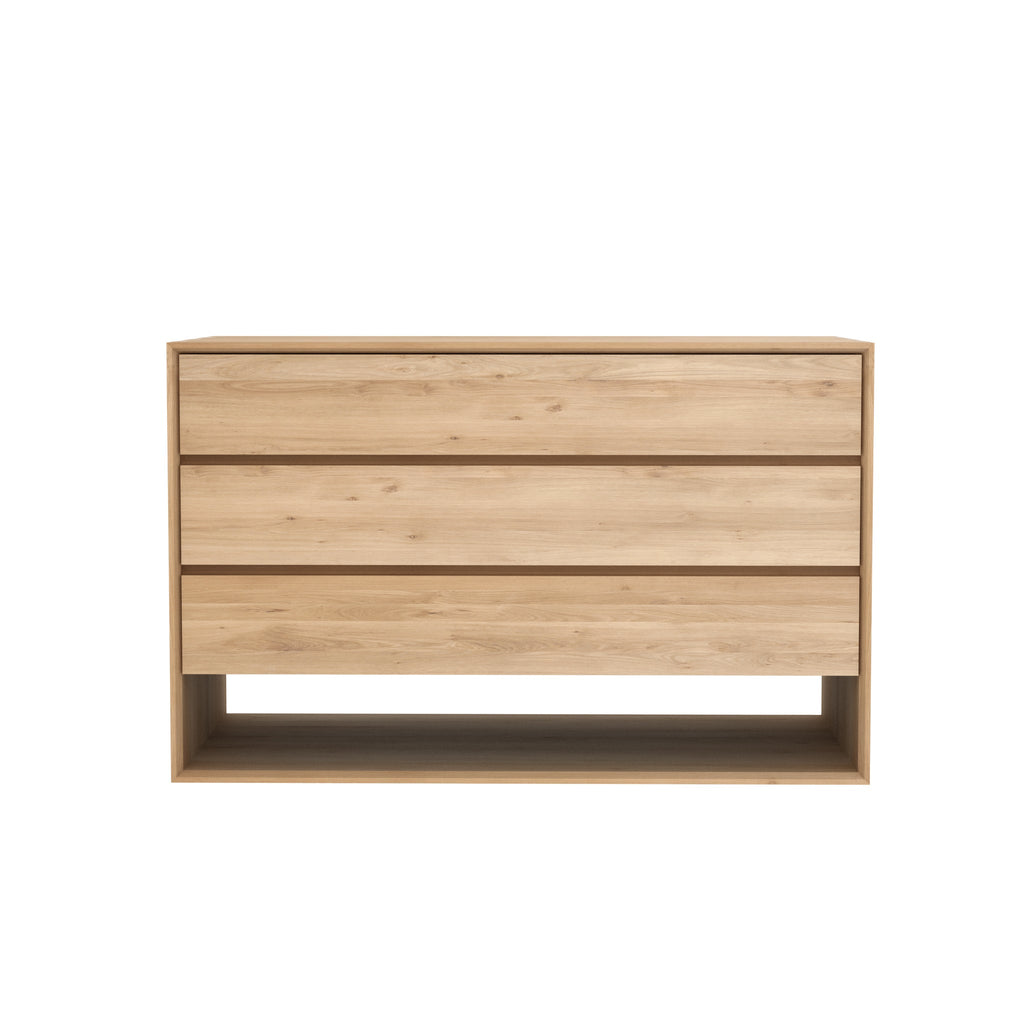 Oak Nordic Chest of Drawers - 3 Drawers - Sage Interiorsethnicraft