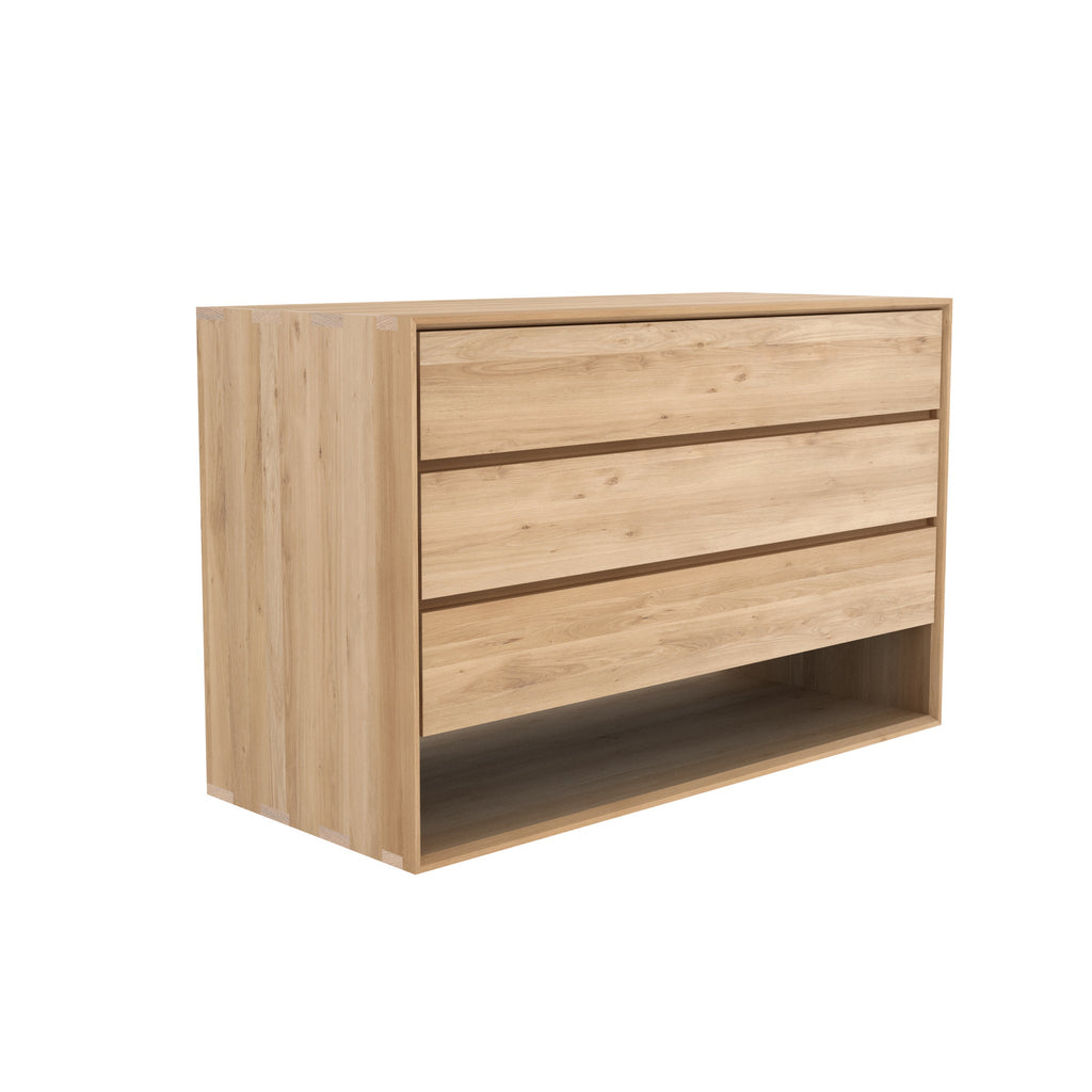 Oak Nordic Chest of Drawers - 3 Drawers - Sage Interiorsethnicraft