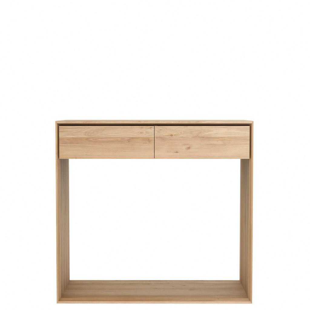 Oak Nordic Console with Drawers - Sage Interiorsethnicraft