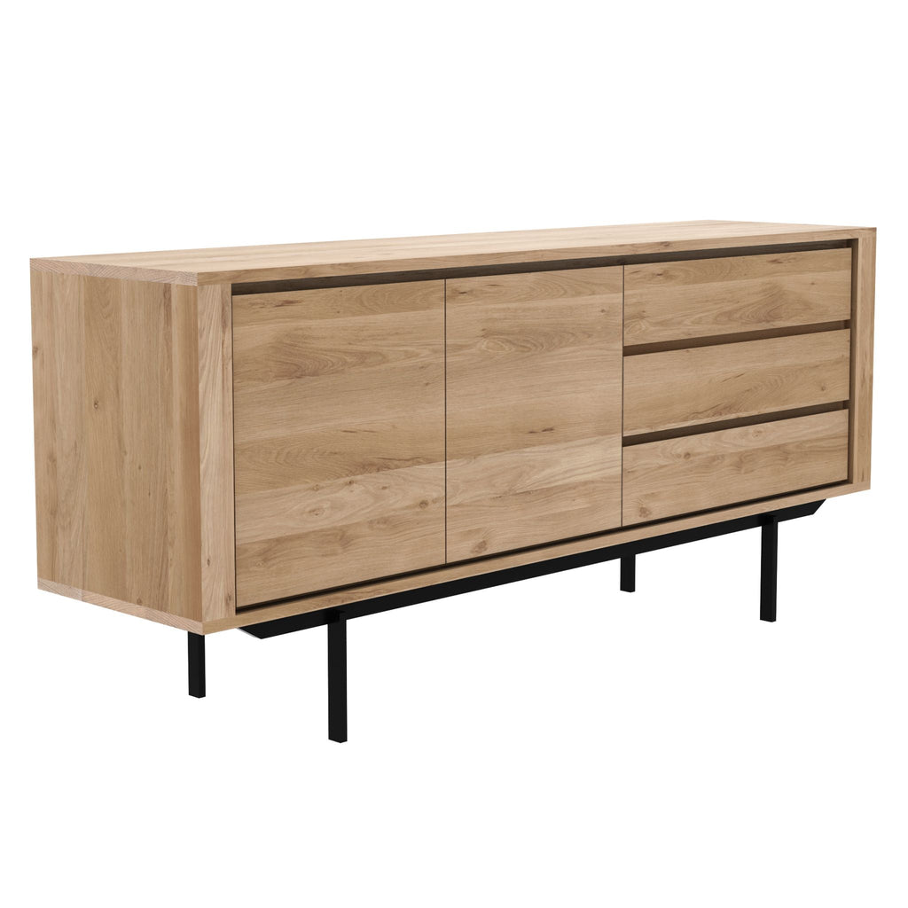 Oak Shadow Sideboard, 3 Drawers - Sage Interiorsethnicraft