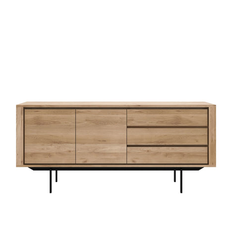 Oak Shadow Sideboard, 3 Drawers - Sage Interiorsethnicraft