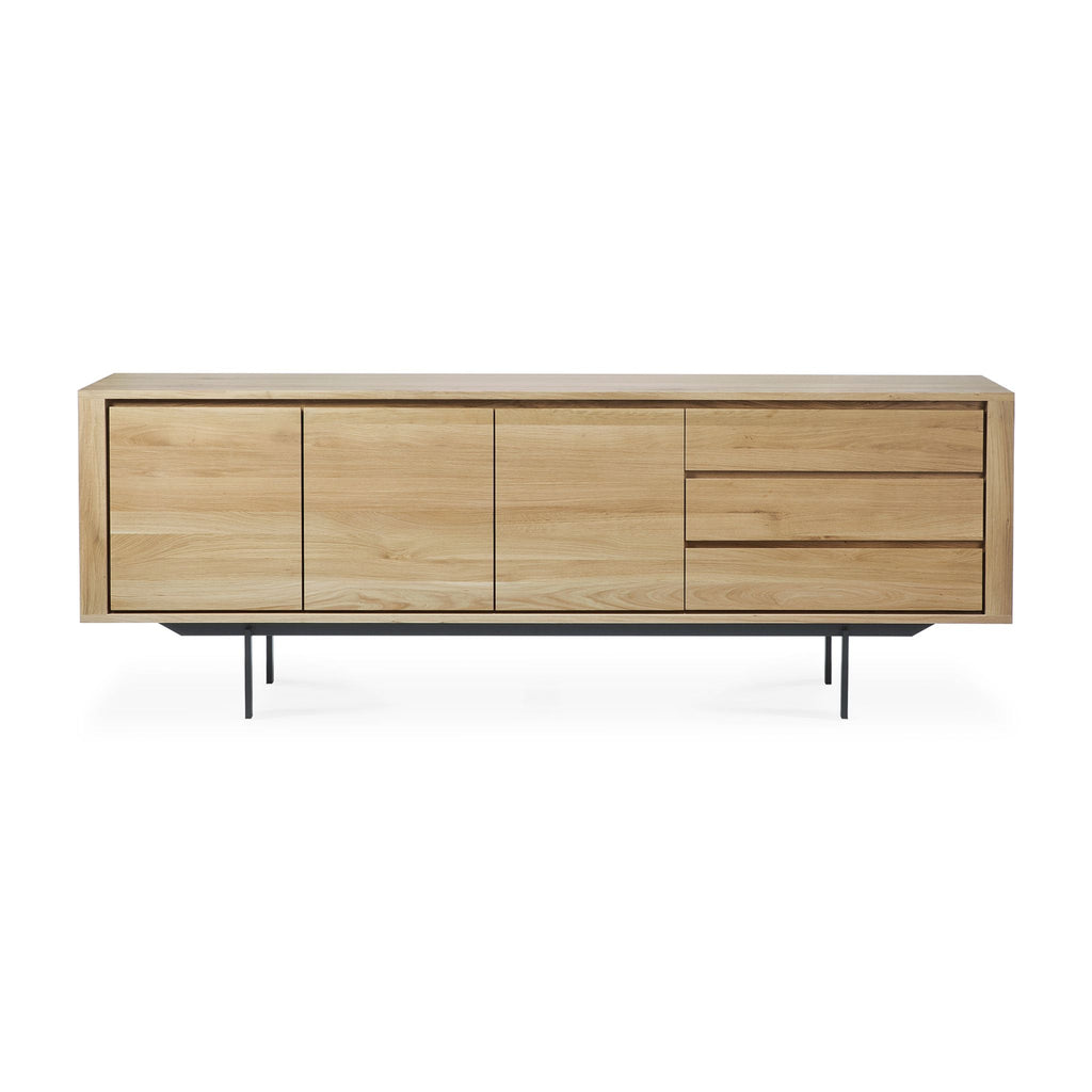 Oak Shadow Sideboard, 3 Drawers - Sage Interiorsethnicraft