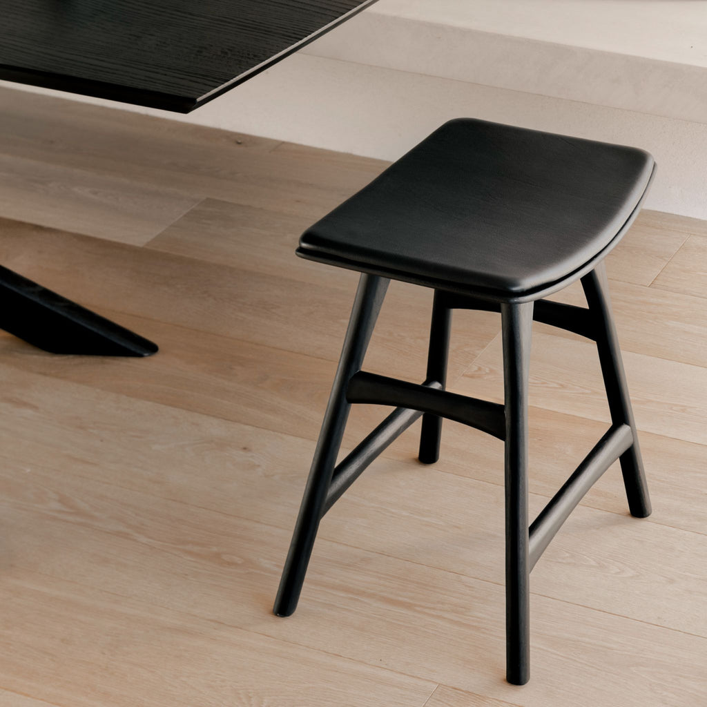 Osso Stool, Black Oak - Sage Interiorsethnicraft