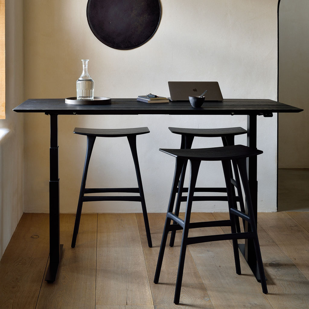 Osso Stool, Black Oak - Sage Interiorsethnicraft