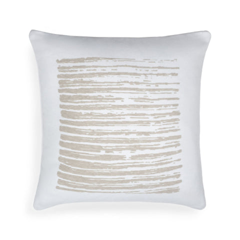 Outdoor Cushion, White Linear Square - Sage InteriorsethnicraftCushion