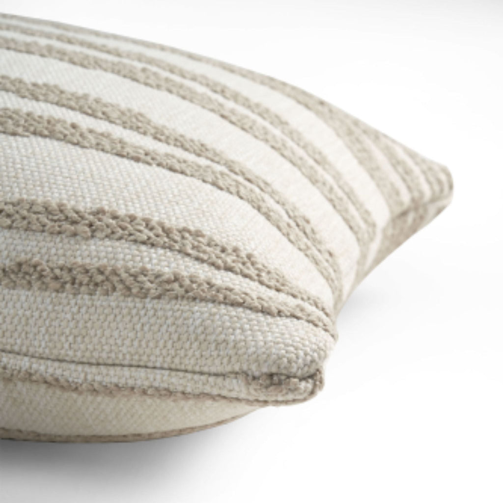 Outdoor Cushion, White Stripes - Sage InteriorsethnicraftCushion