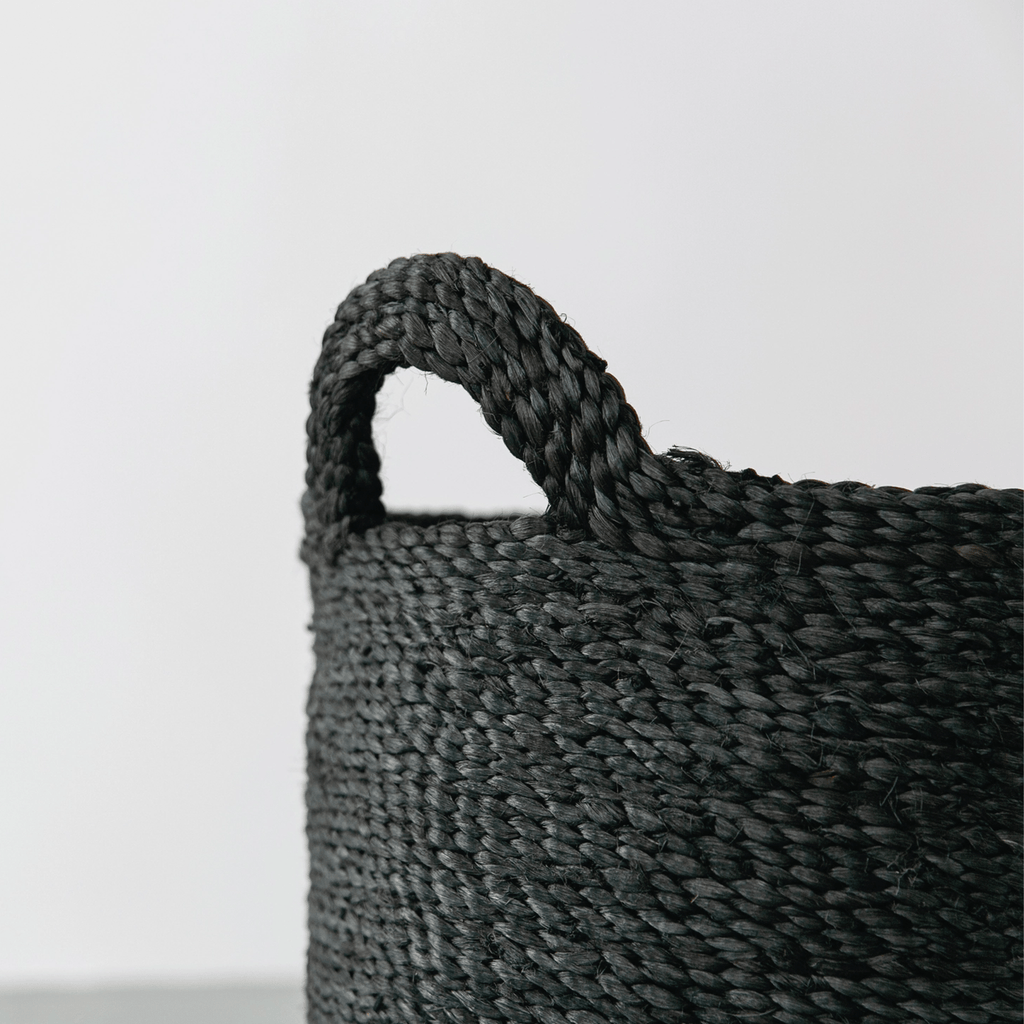 Oval Jute Basket, Large Charcoal - Sage InteriorsWill & Atlasbasket