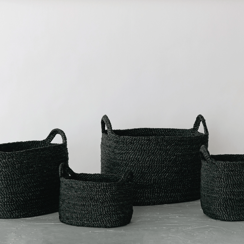 Oval Jute Basket, Large Charcoal - Sage InteriorsWill & Atlasbasket