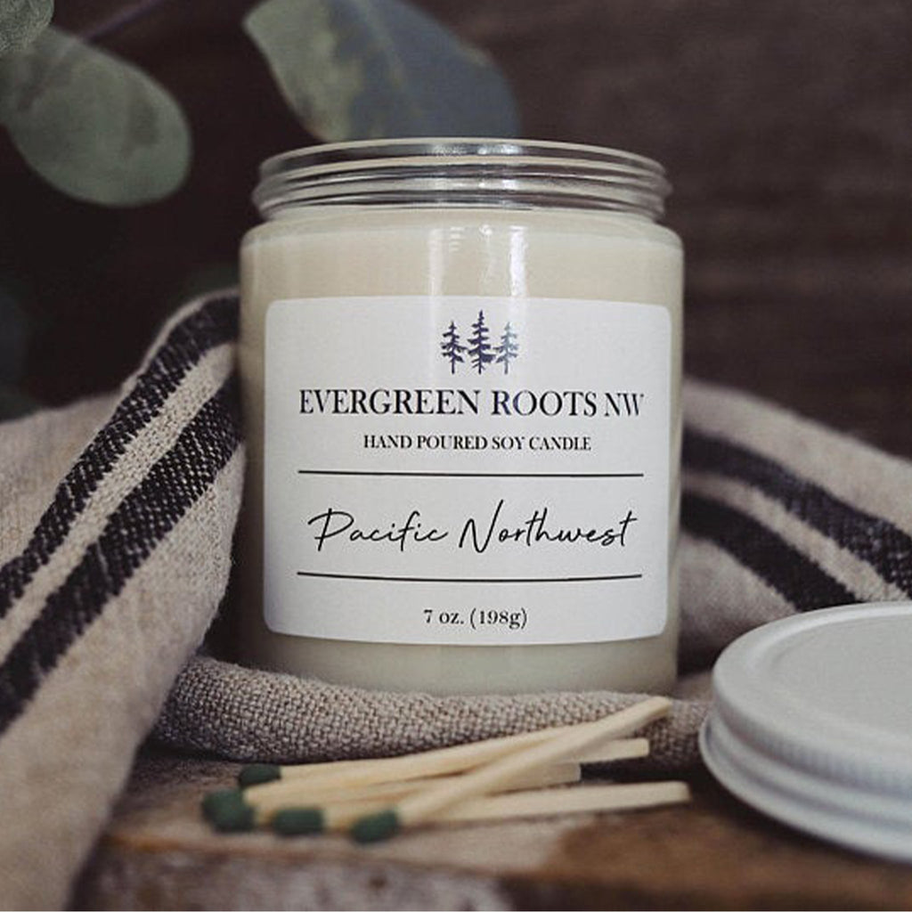 Pacific Northwest 8 oz Soy Candle - Sage InteriorsEvergreen Roots NW