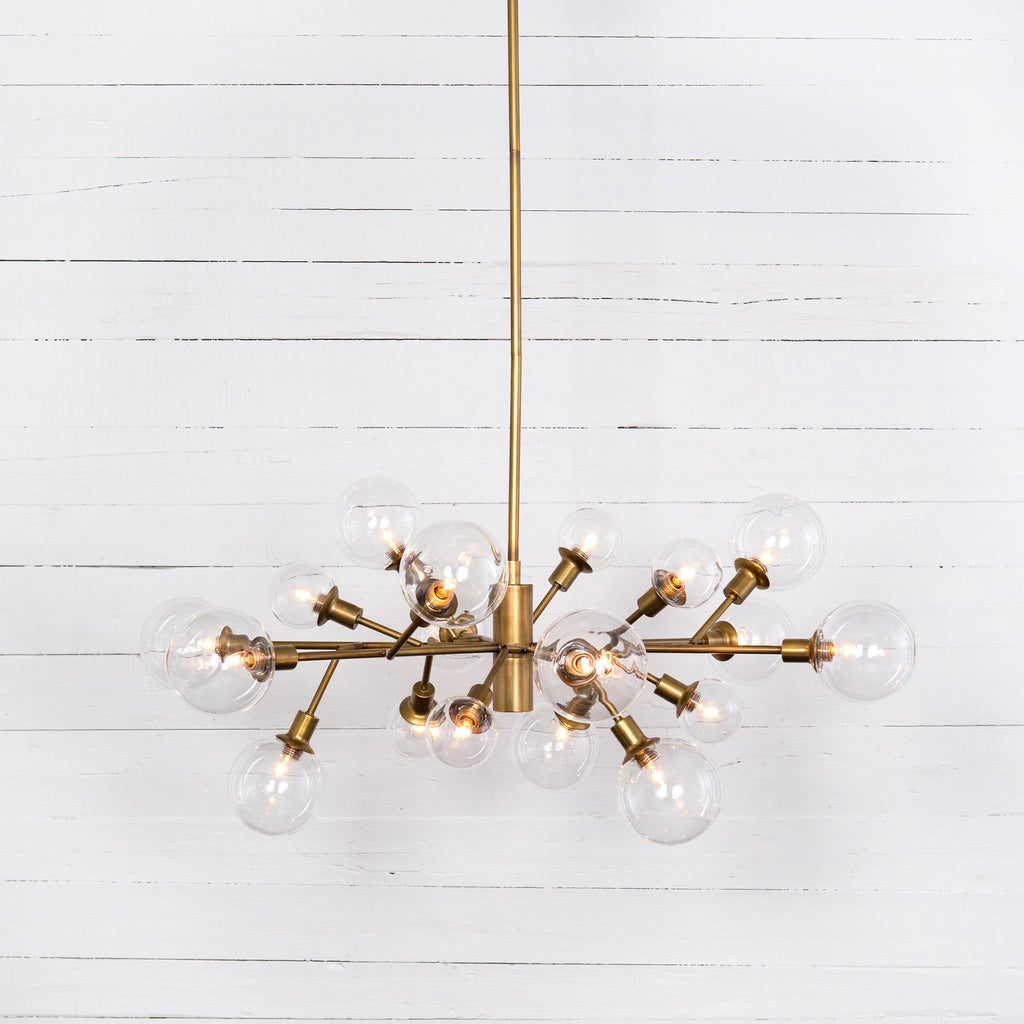 Pellman Chandelier, Matte Brass - Sage InteriorsFHChandelier