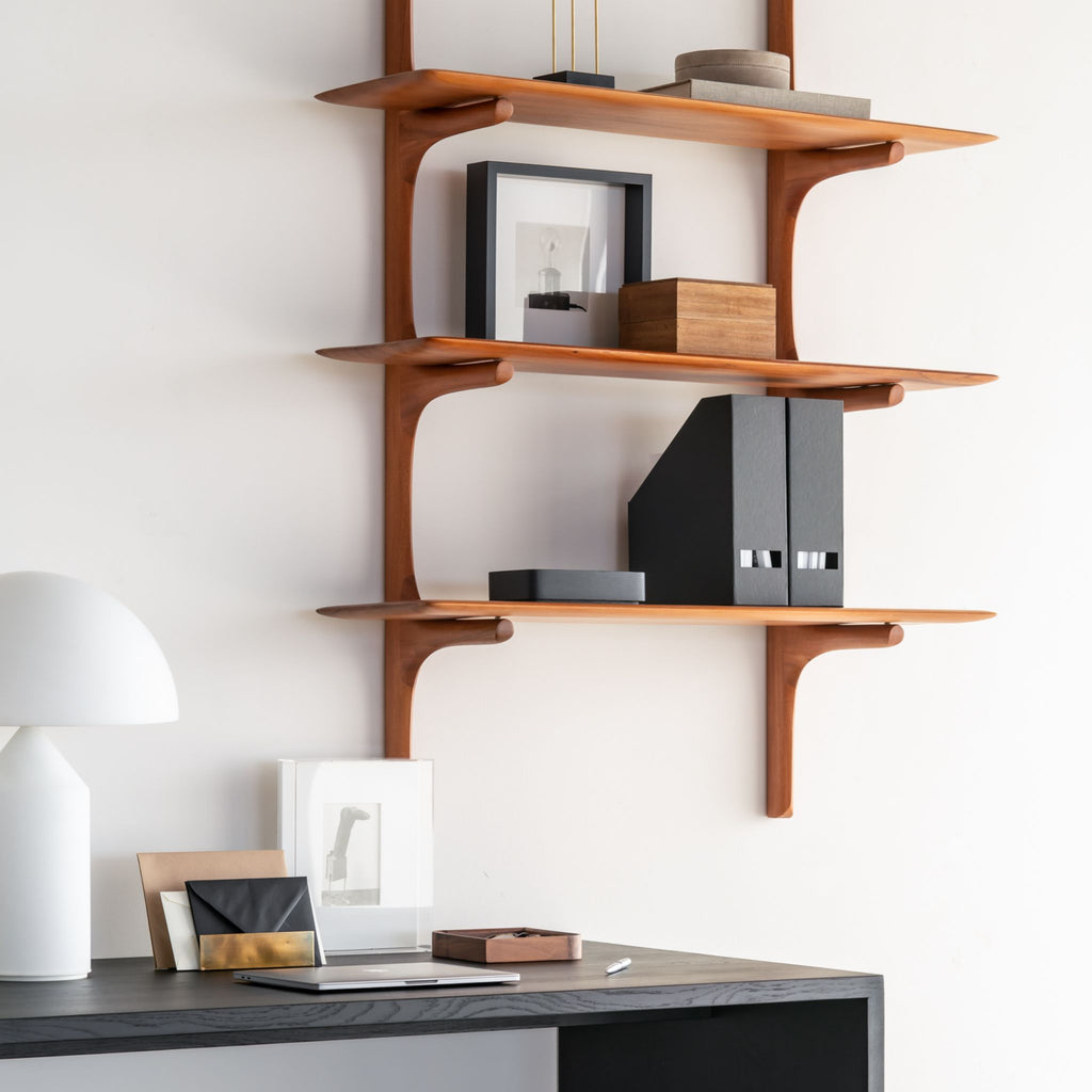 PI 3 Wall Shelf, Mahogany - Sage InteriorsethnicraftDecor