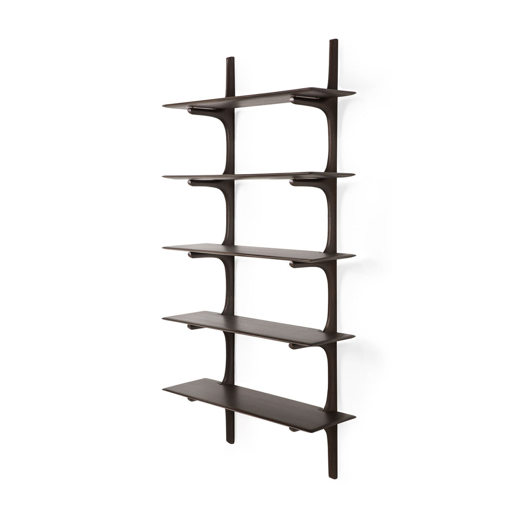 PI 5 Wall Shelf, Mahogany Dark Brown - Sage InteriorsethnicraftDecor